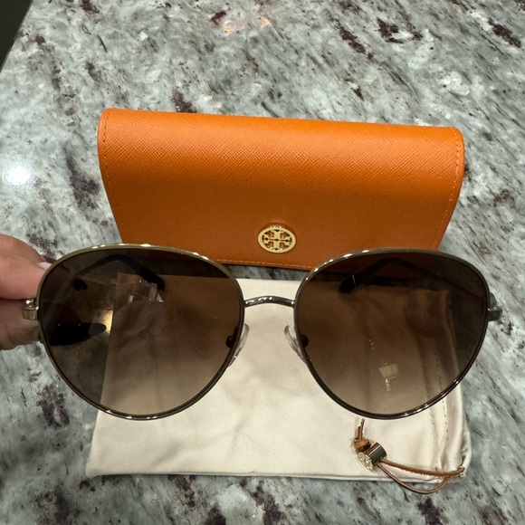 Tory Burch Brown Aviator Sunglasses - Picture 2 of 11